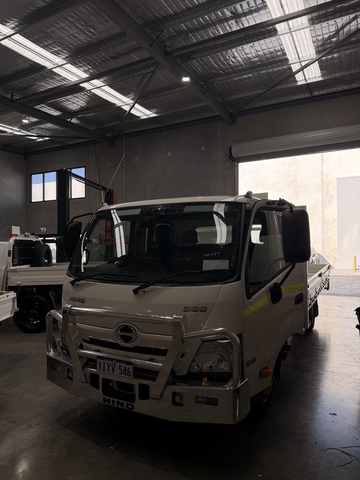Hino 300 tray truck with mine spec fit out